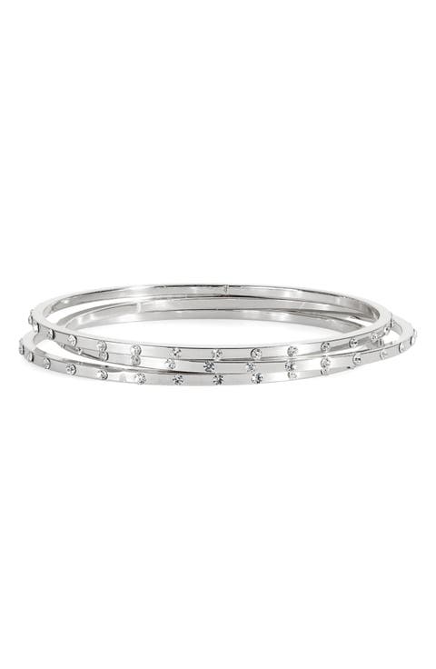Set of 3 CZ Bangle Bracelets