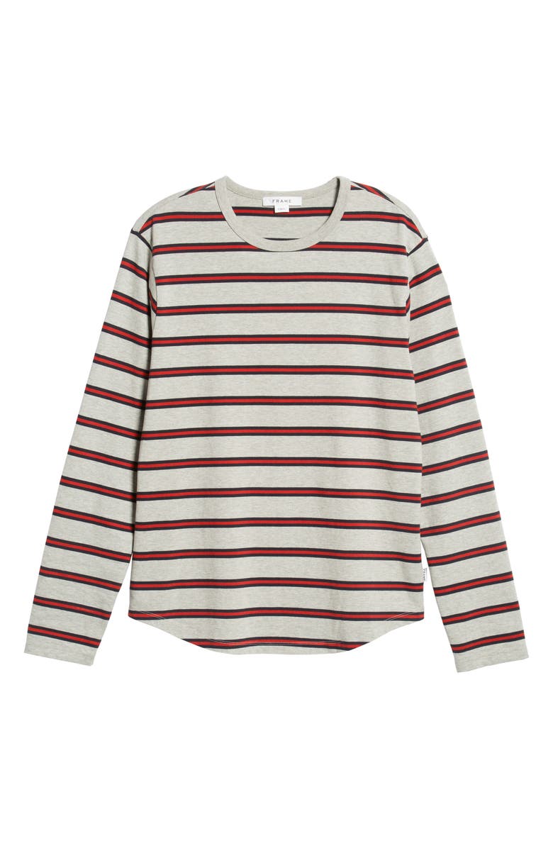 FRAME Stripe Slim Fit Long Sleeve Crewneck T-Shirt, Alternate, color, 