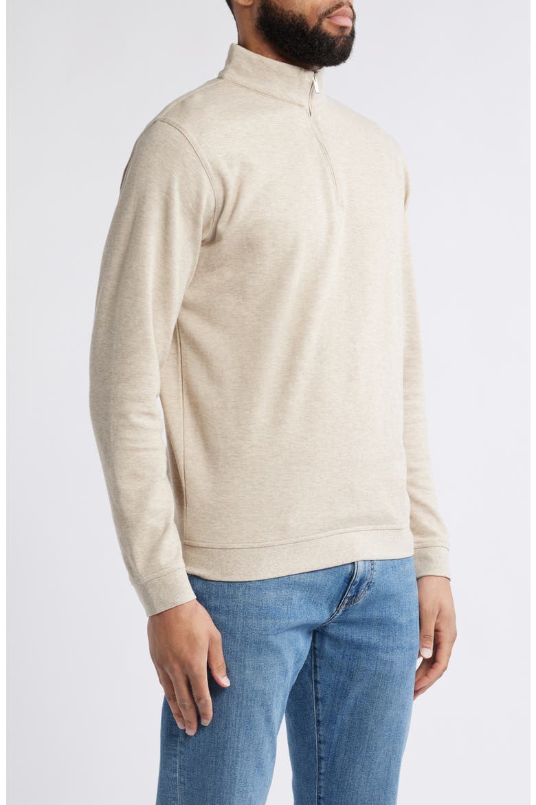 Crown Comfort Crewneck Piqué Quarter Zip, Alternate, color, STONE