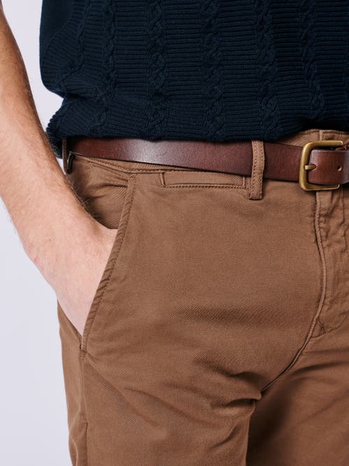 Aubin Witham Stretch Chino Pants In Brown