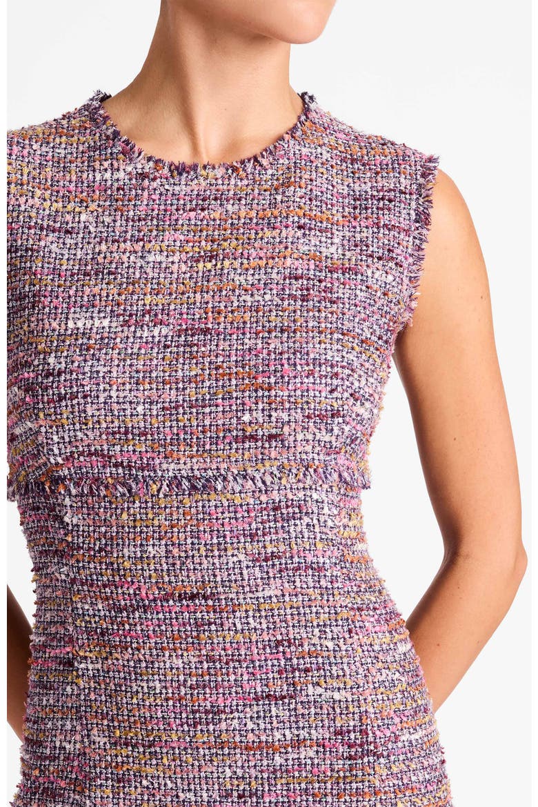 Andi Sleeveless Tweed Midi Sheath Dress, Alternate, color, DUSTY LILAC