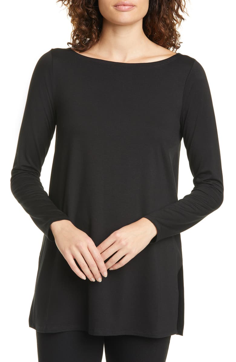 Eileen Fisher Bateau Neck Tunic, Alternate, color,