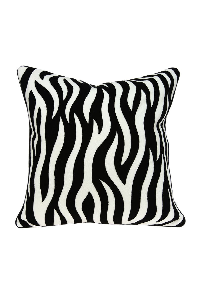 Simba Decorative Accent Pillow, Main, color, BLACK