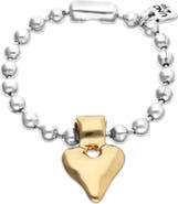 UNODE50 Ball Bracelet Plated in Sterling Silver and 18K Gold