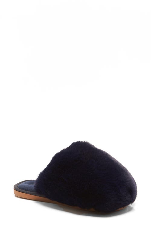 Free People Snowball Faux Fur Slipper In Blue