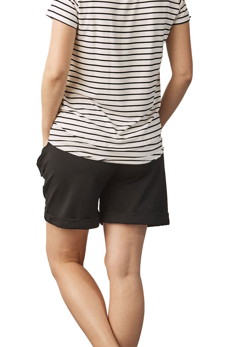 Angel Maternity Cuff Cotton Blend Maternity Shorts, Alternate, color, 