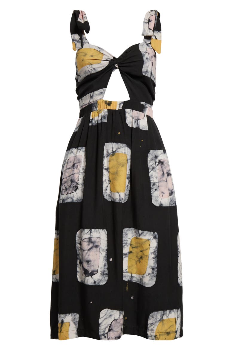 Debo Midi Sundress, Alternate, color, BLACK MULTICOLORED
