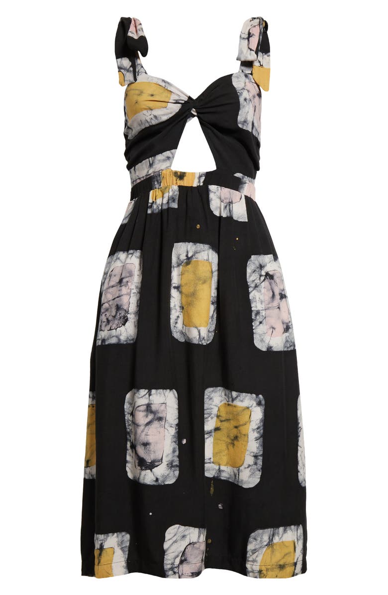 BUSAYO Debo Midi Sundress, Alternate, color, Black Multicolored