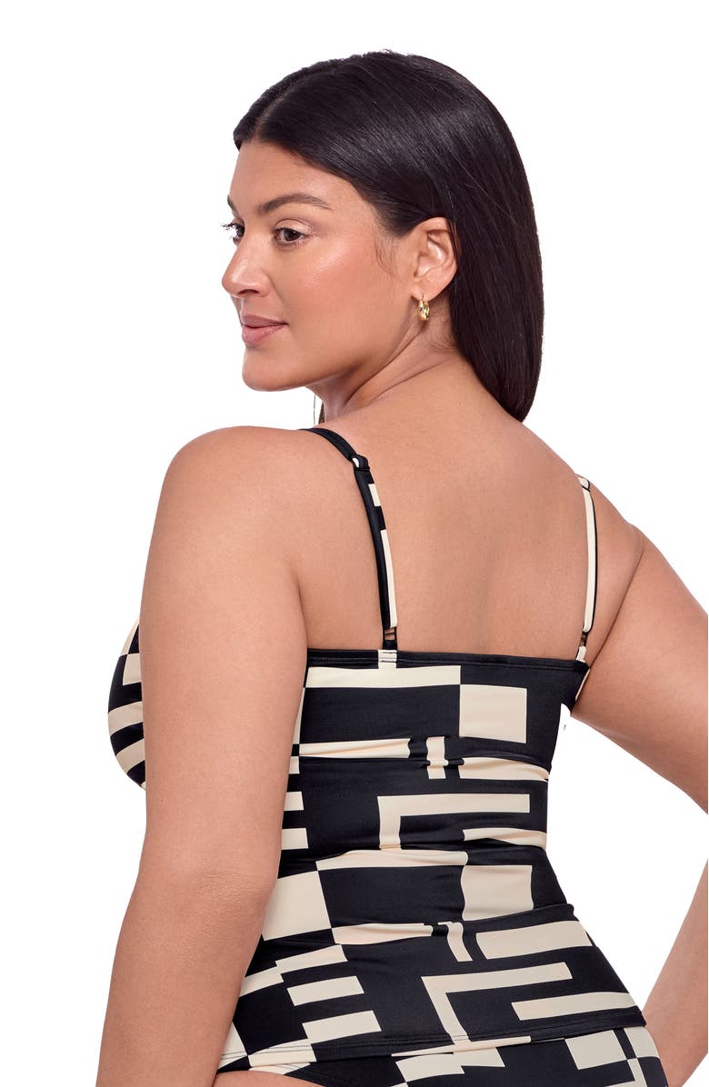 S3 Classic Shirred Front Tankini Top, Alternate, color, Off Grid