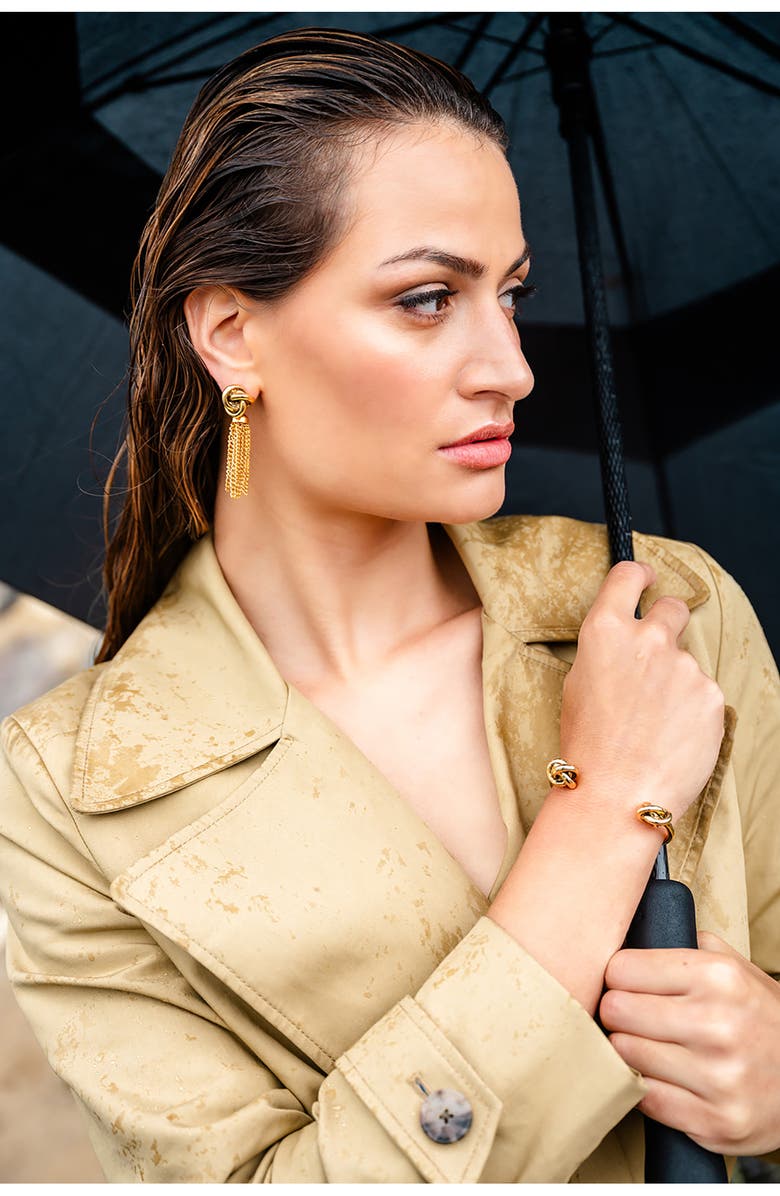 CHRISTINA CARUSO Tassel Knot Drop Earrings, Alternate, color, 14K Gold