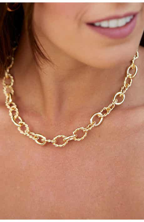 14k Gold Plated Link Necklace