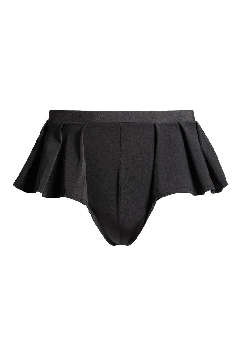 Skirted Boyshorts, Alternate, color, BLACK