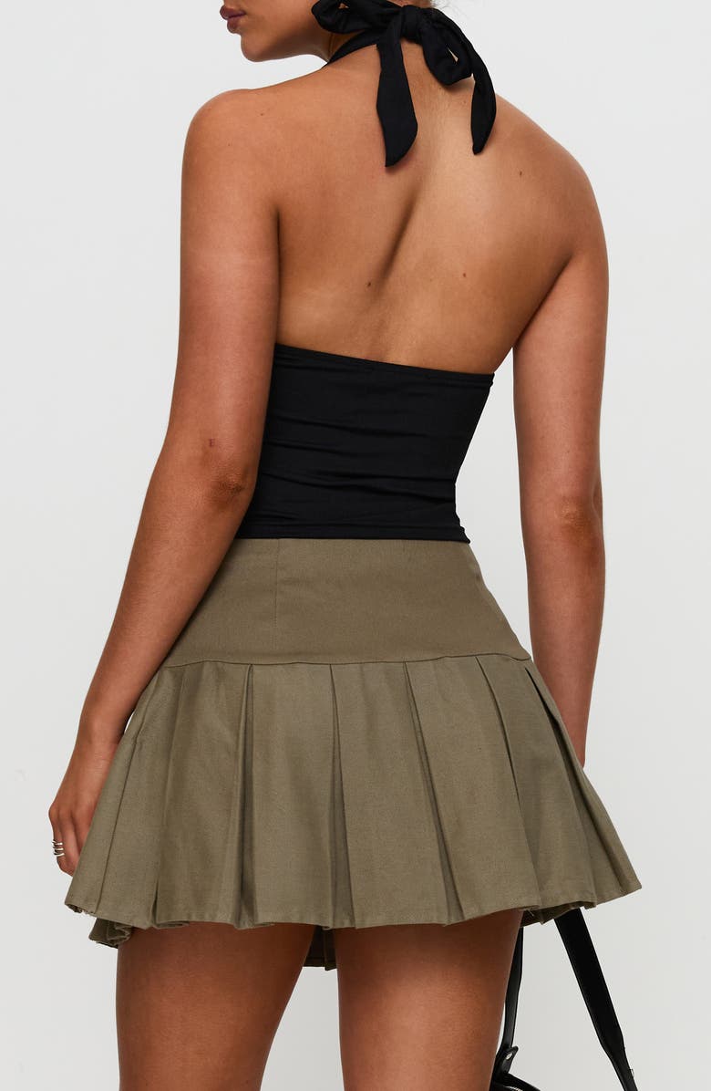 Princess Polly Feodora Pleated Cotton Miniskirt, Alternate, color, 