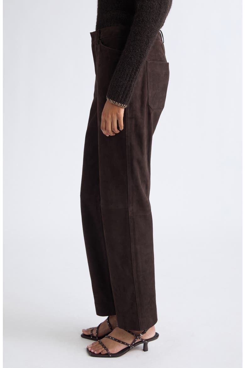 Mid-Rise Suede Pants, Alternate, color, MIDLAND