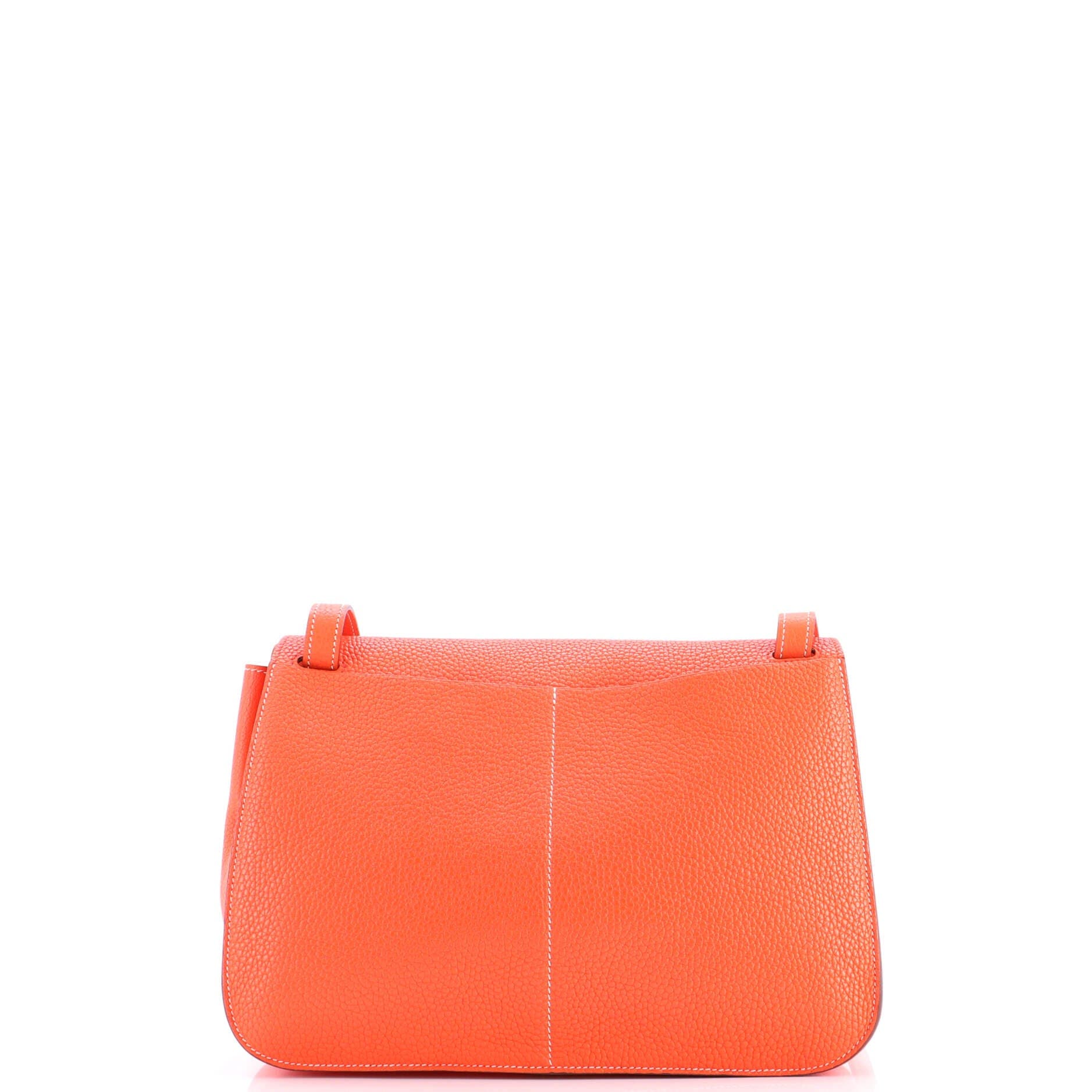 Pre-Owned Hermes Halzan Bag Clemence 31, Alternate, color, Orange Poppy