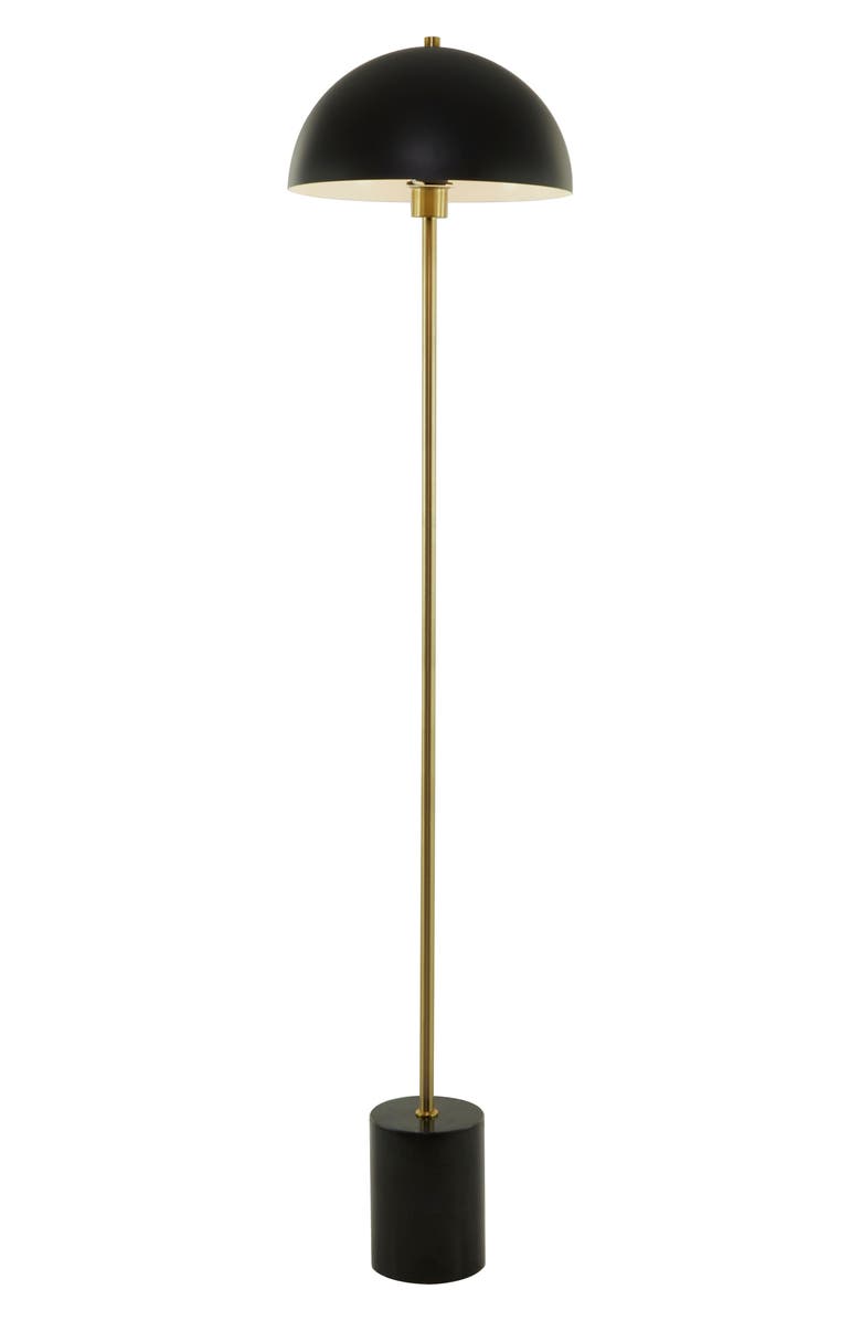 GINGER BIRCH STUDIO Black Metal Contemporary Floor Lamp, Main, color, 