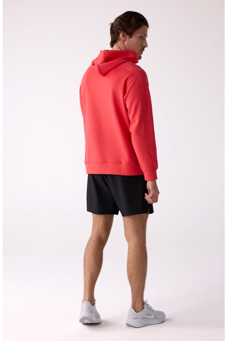 Après Men's Hooded Sweatshirt, Alternate, color, Sunset Coral