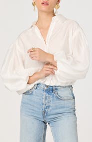 ASTR the Label Cordey Long Sleeve Bubble Hem Top