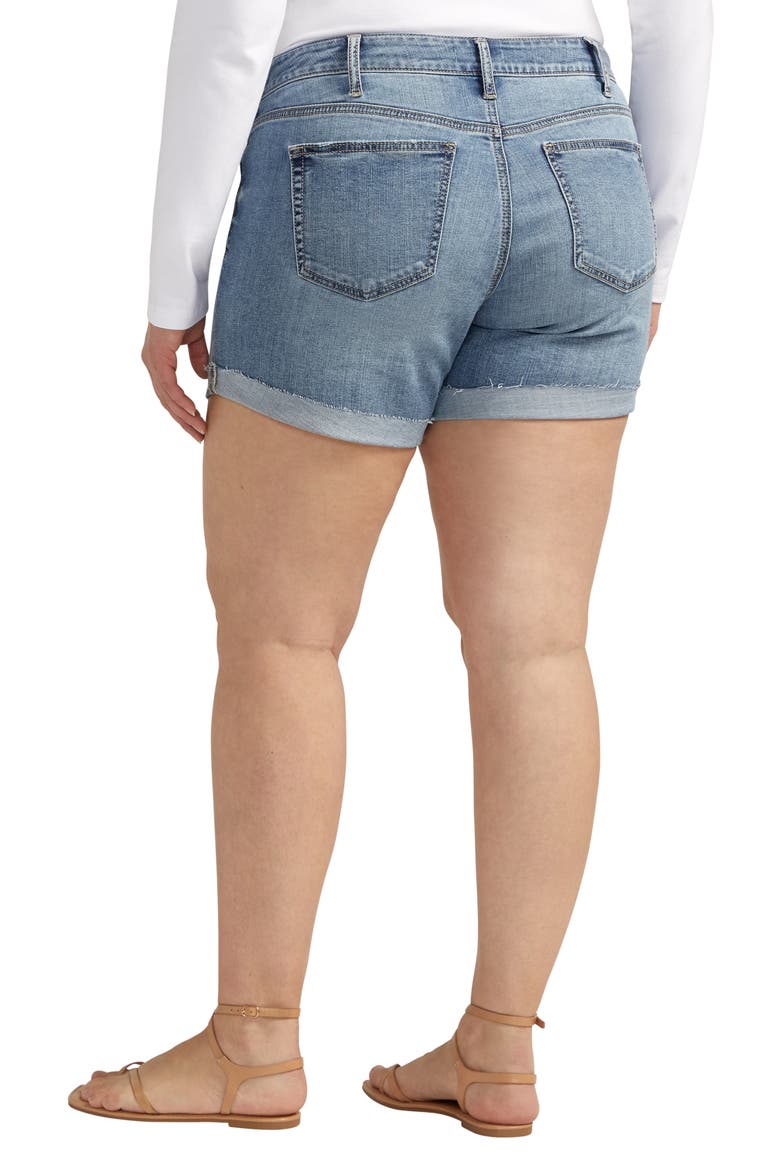 Americana Mid Rise Boyfriend Shorts, Alternate, color, INDIGO