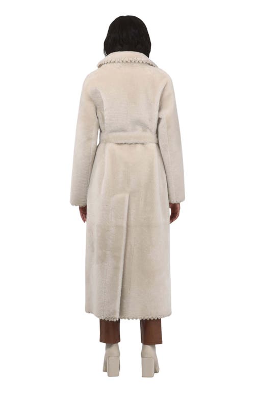 Gorski Reversible Shearling Lamb Long Coat In Neutral