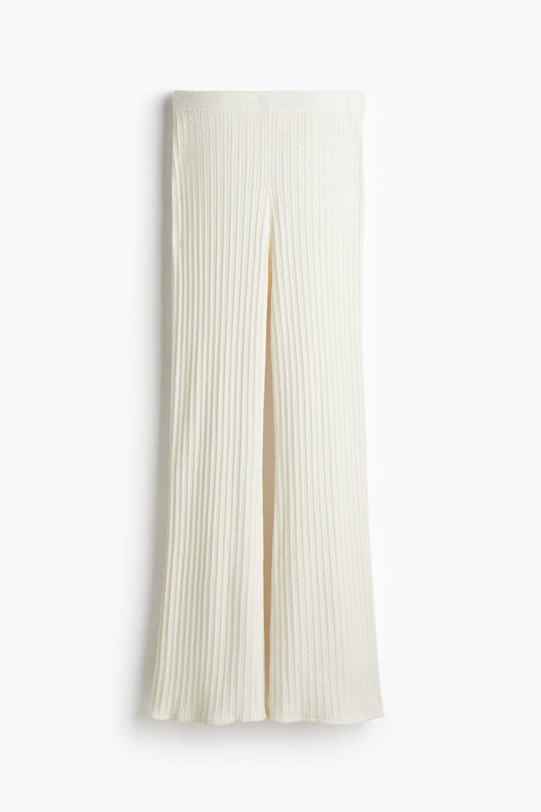 Cable-knit Trousers, Alternate, color, Cream