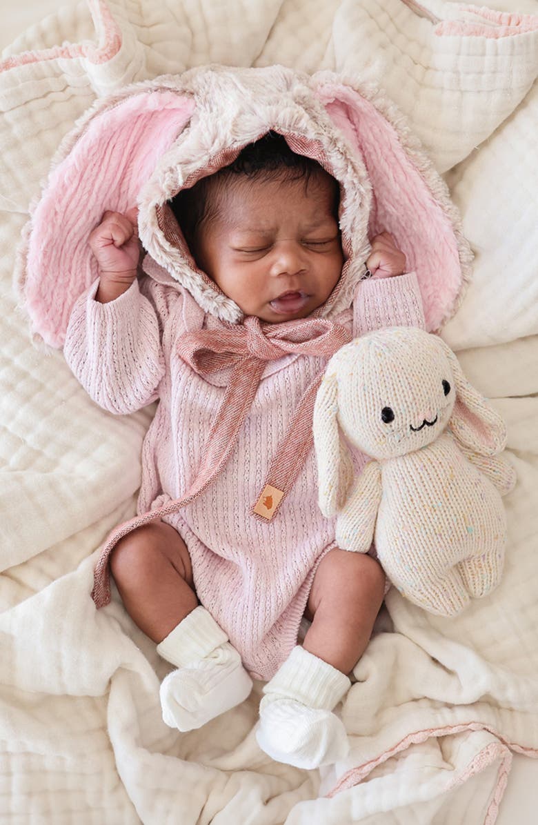 cuddle+kind Confetti Knit Baby Bunny Stuffed Animal, Alternate, color, 