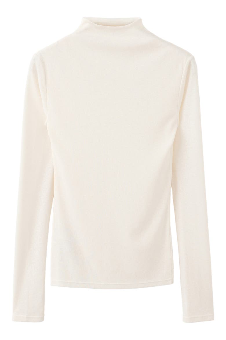 Fitted Turtleneck T-Shirt, Alternate, color, ECRU