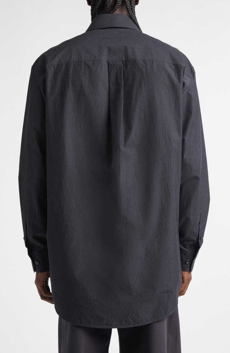 Lemaire Double Pocket Button-Up Shirt, Alternate, color, Charcoal
