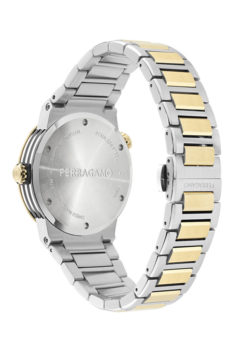 F-80 GMT Worldtime Bracelet Watch, Alternate, color, TWO TONE