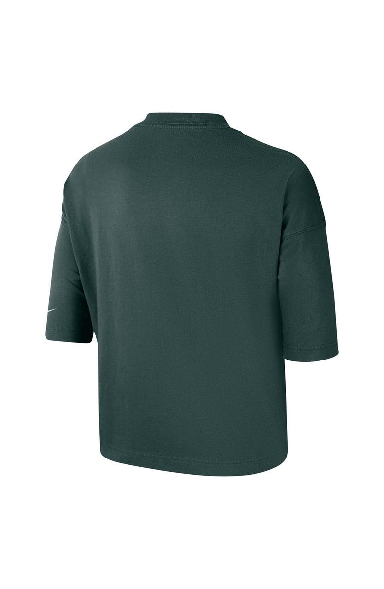 Nike Women's Nike Green Michigan State Spartans Crop Performance T-Shirt, Alternate, color, 