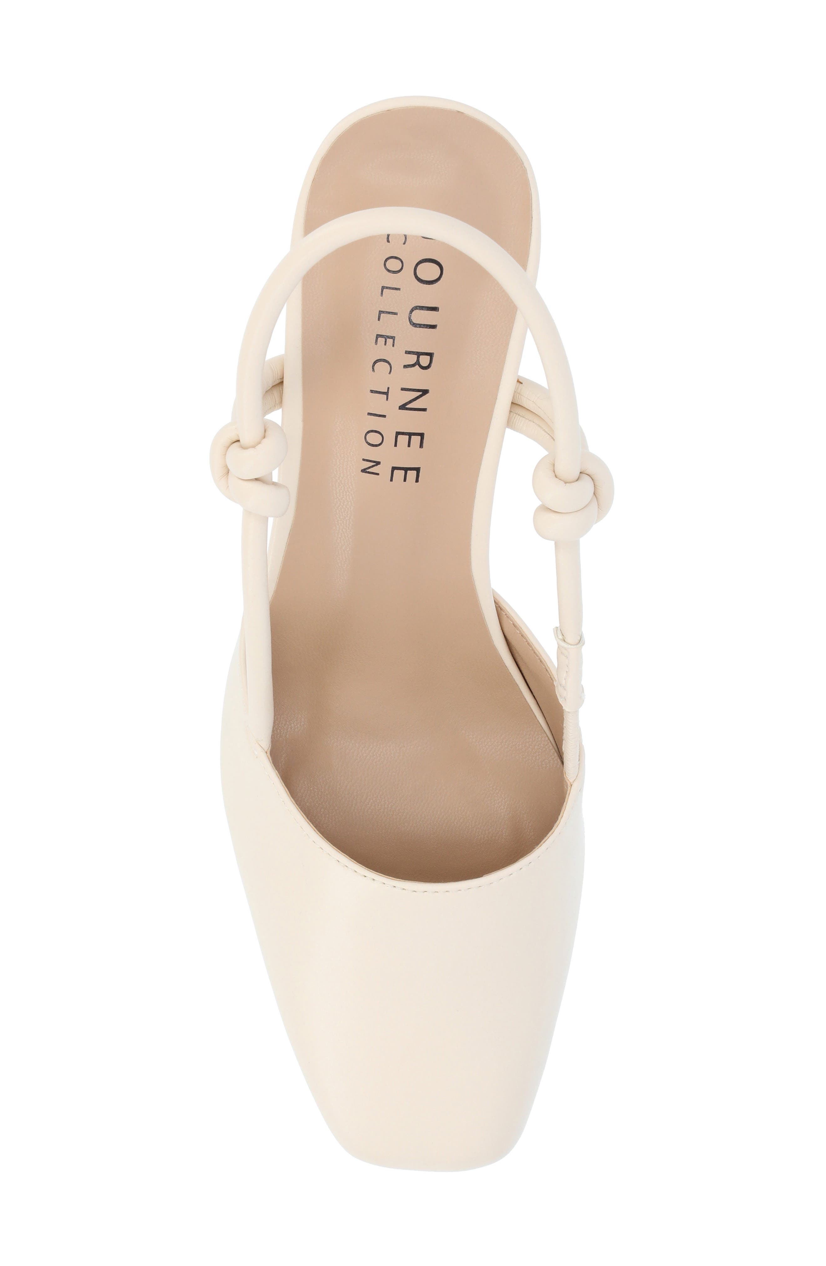 Journee Collection Margeene Slingback Pump, Alternate, color, Off White