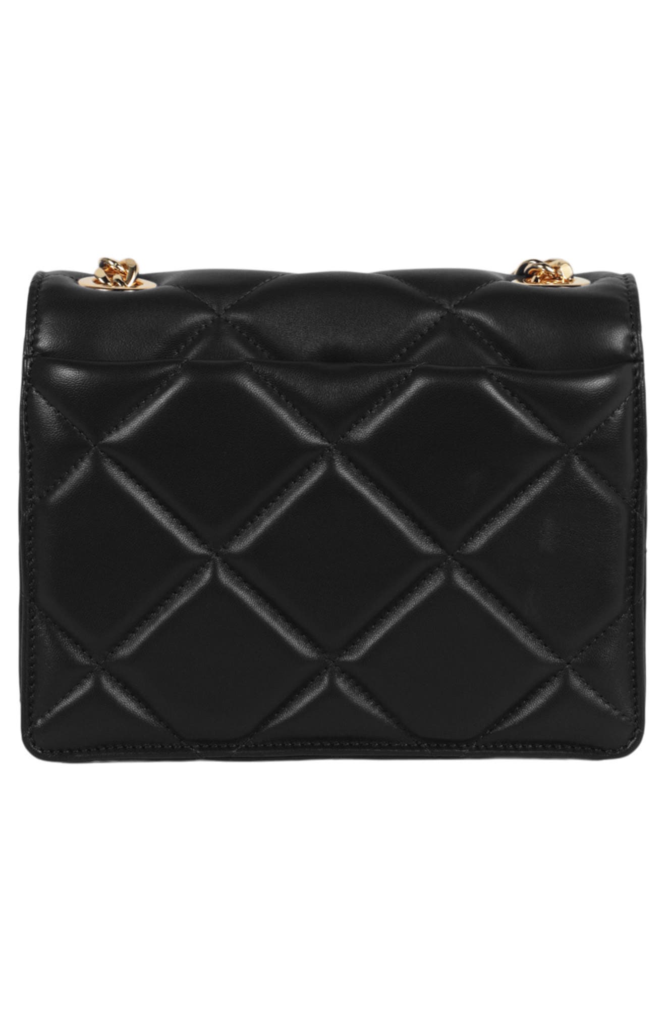 Moschino Quilted Heart Crossbody Bag, Alternate, color, 