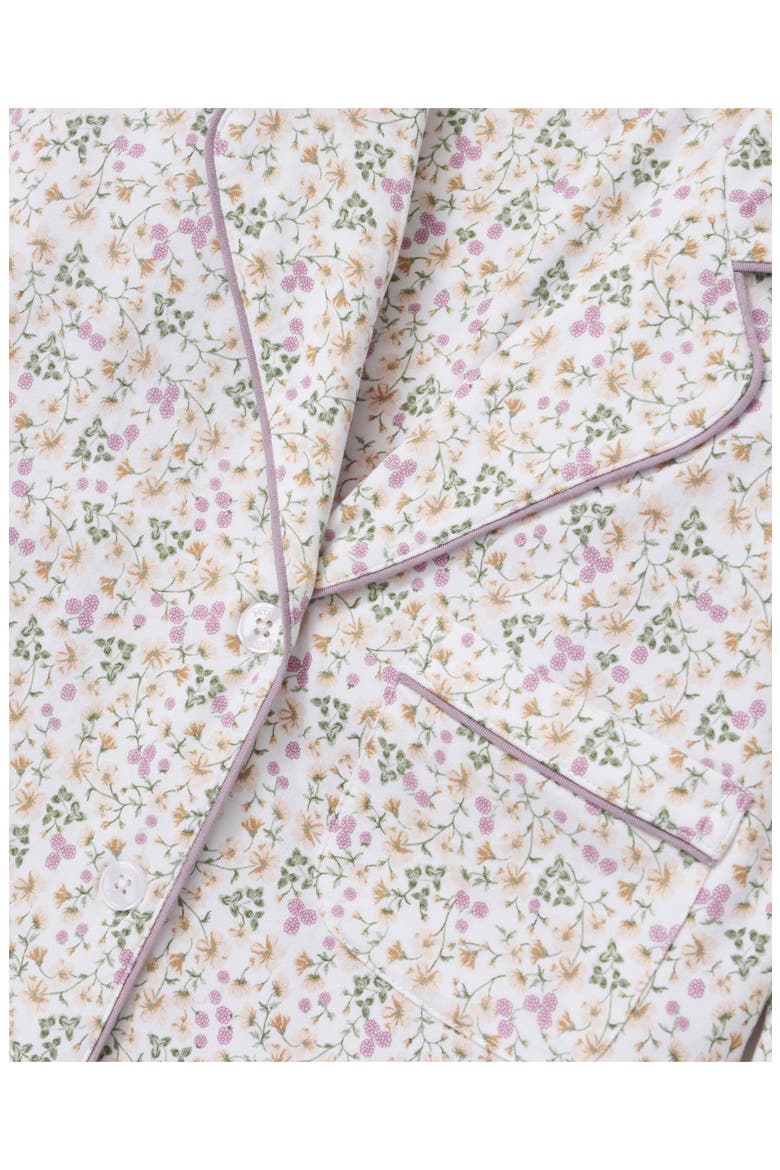 Pima Cotton Pajamas, Alternate, color, WHITE/ PURPLE/ LIGHT TAN