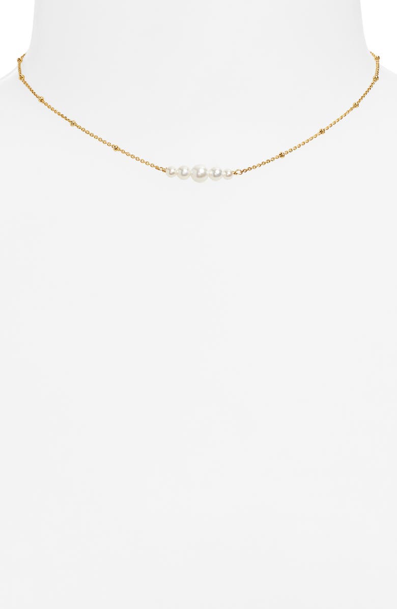 ARGENTO VIVO Faux Pearl Station Chain Necklace, Alternate, color, 