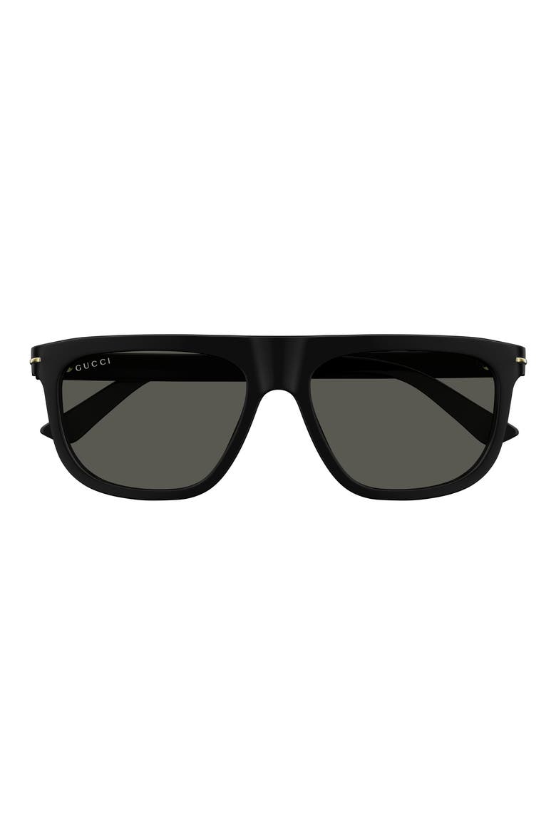 56mm Panthos Sunglasses, Main, color, BLACK