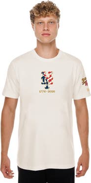 New Era Men's New Era Cream New York Mets 250th Fourth of July T-Shirt