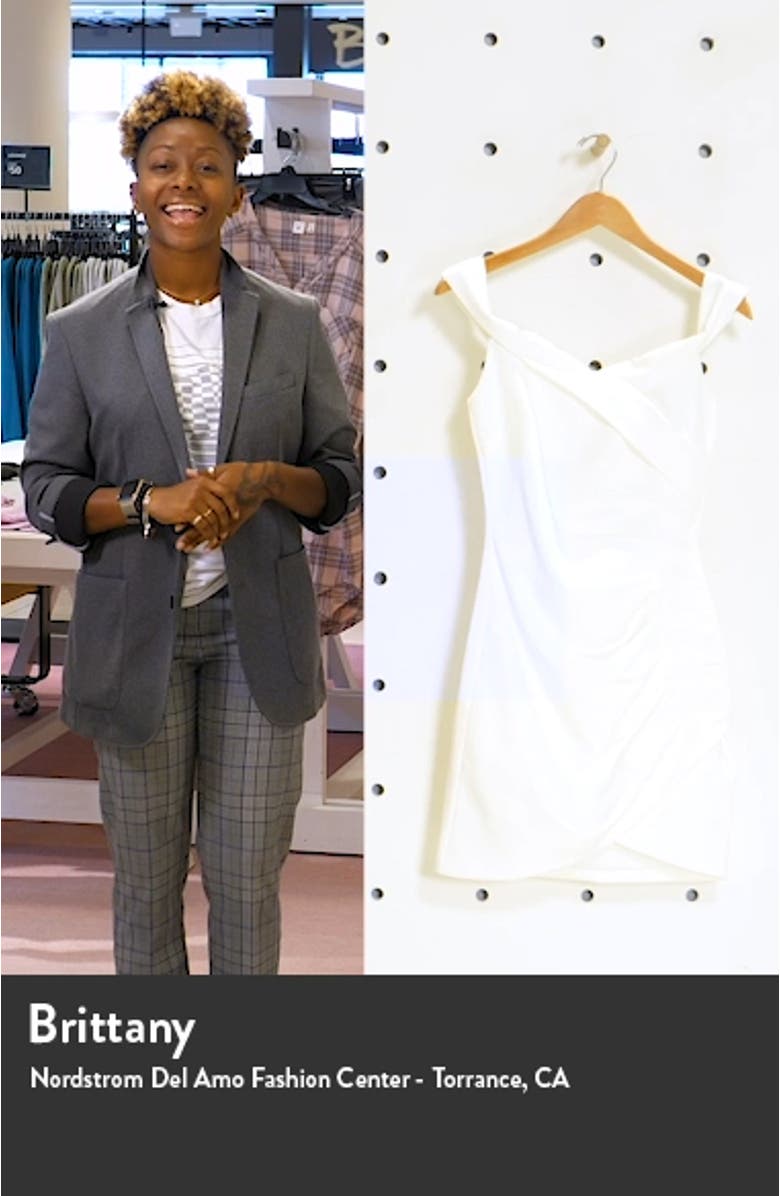 Off the Shoulder Wrap Look Minidress, sales video thumbnail