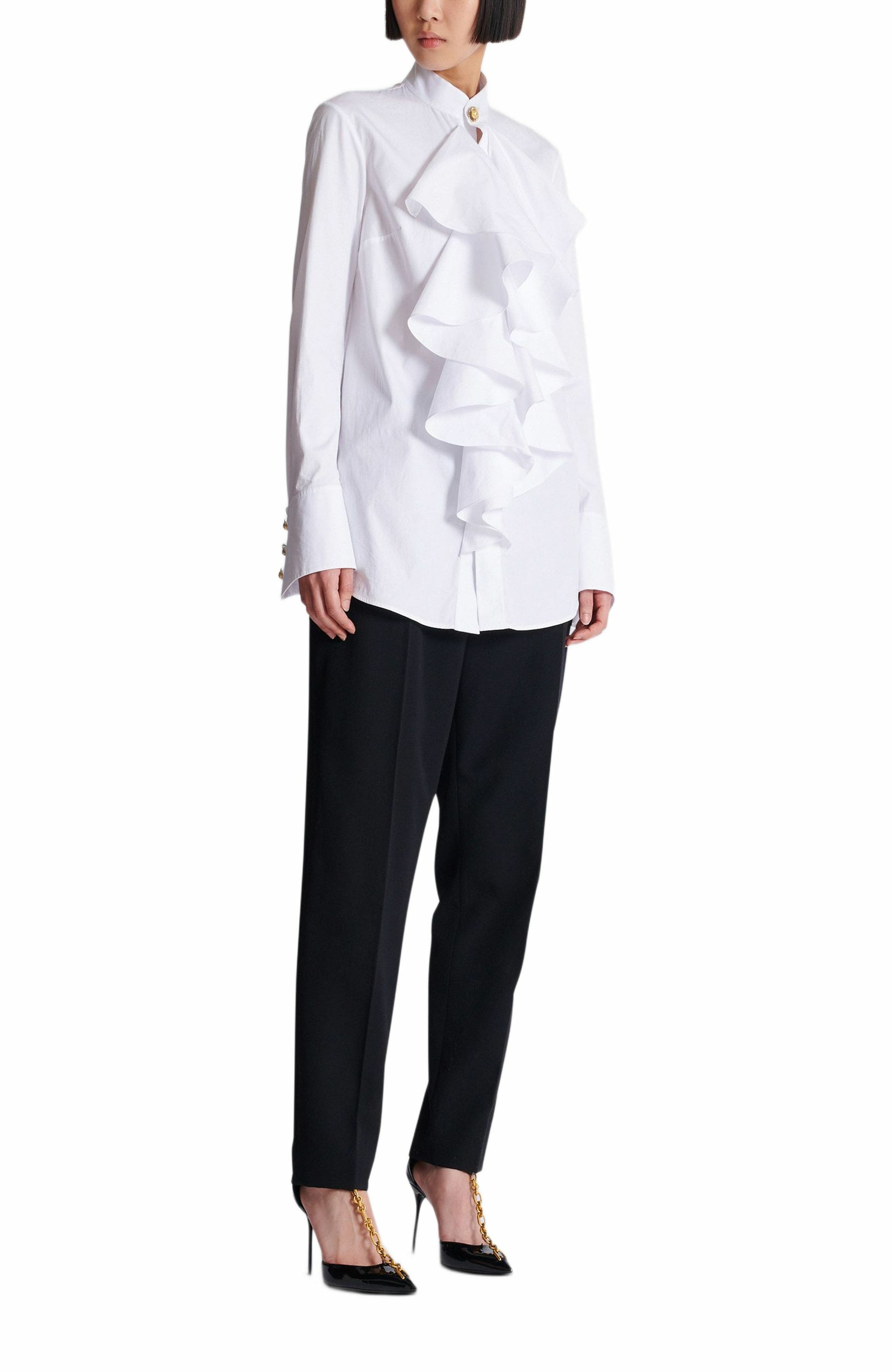 Ruffled Poplin Shirt