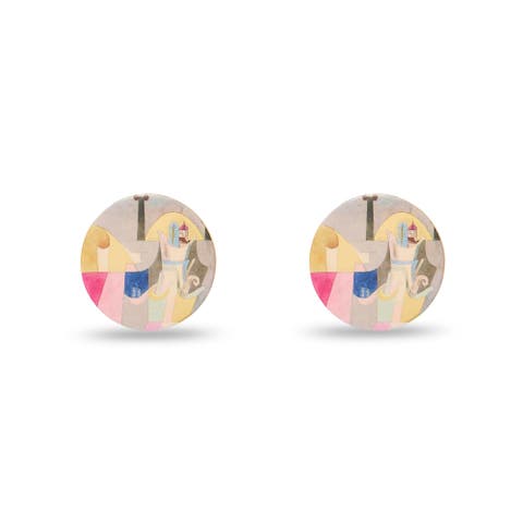The Met X Lele Klee Columns Button Earrings