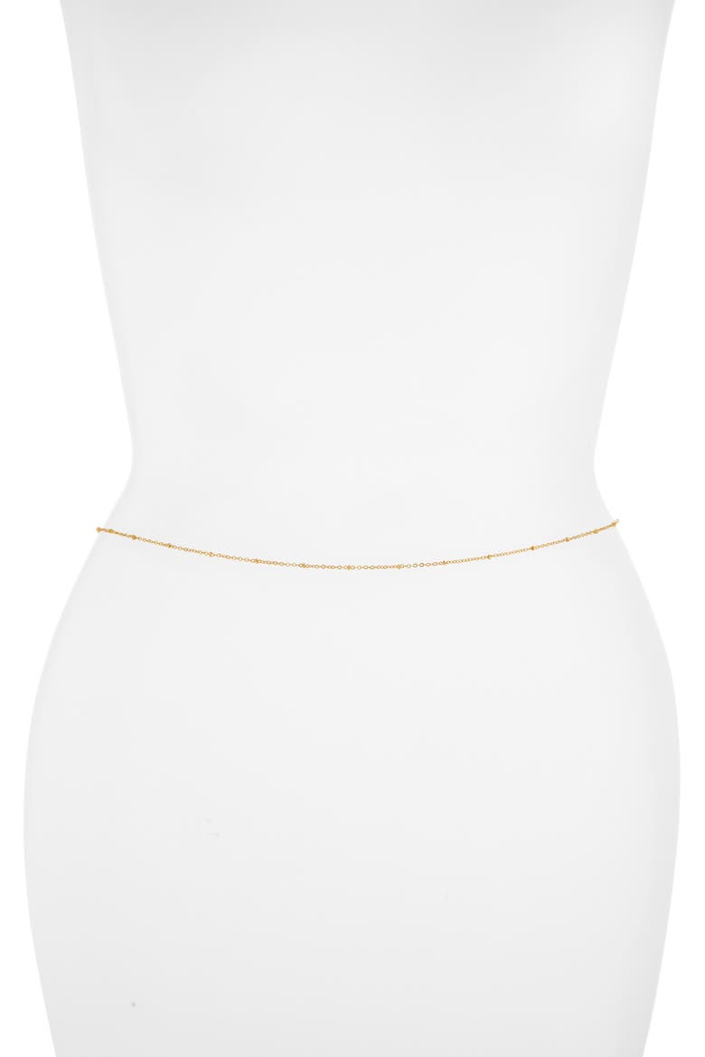 Slim Belly Chain, Main, color, GOLD