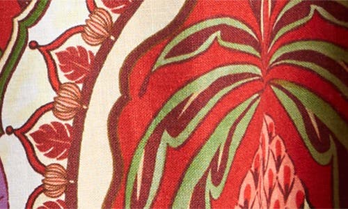 Farm Rio Odara Scallop Midi Skirt In Multi