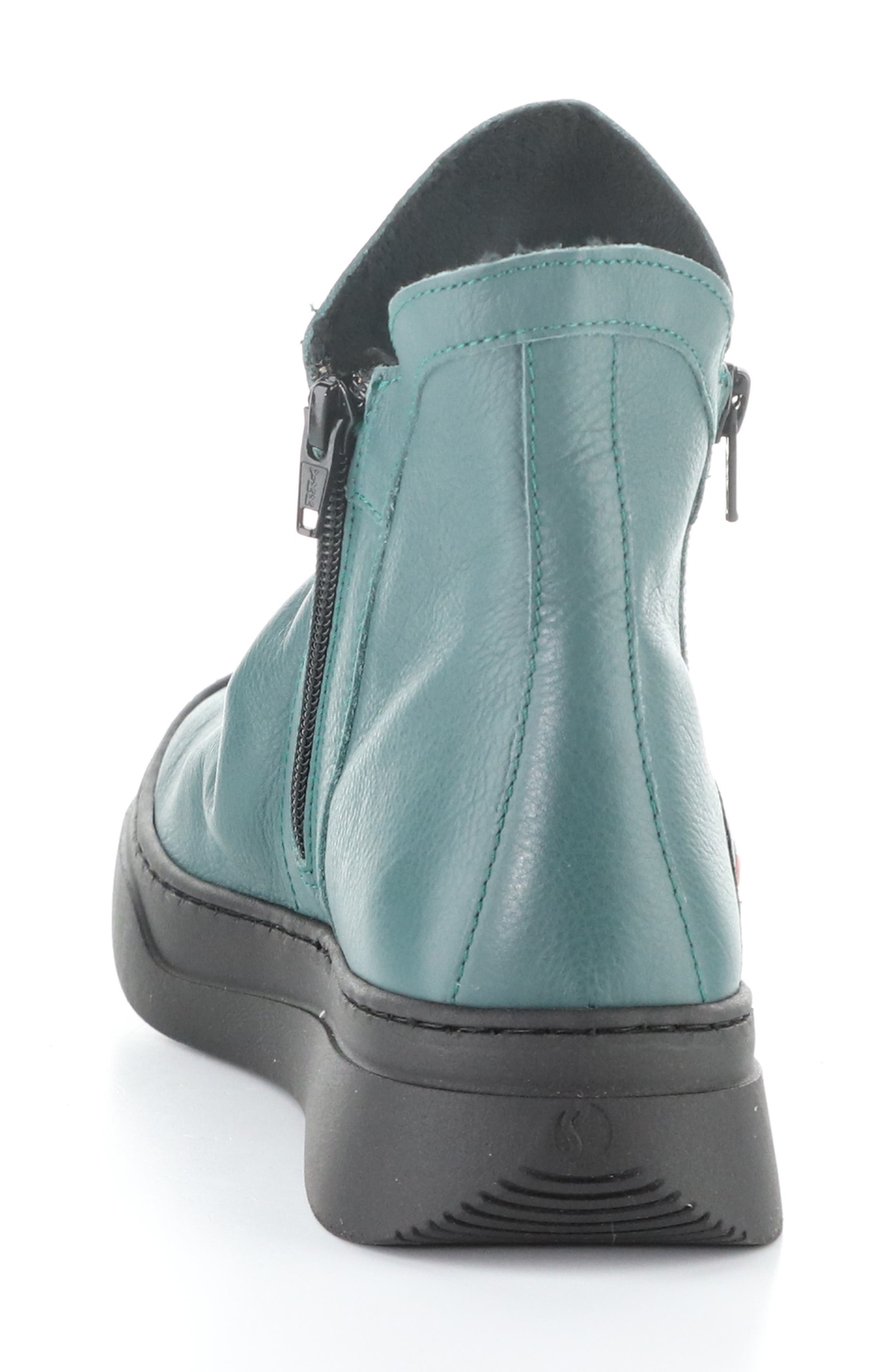 Softinos by Fly London Abil Platform Wedge Bootie, Alternate, color, Teal Smooth Leather