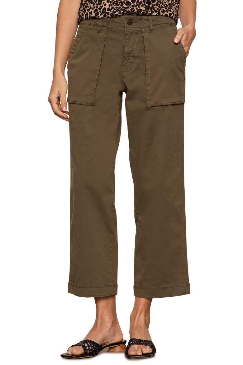 Ranger Relaxed Straight Leg Stretch Cotton Crop Pants, Main, color, BURNT OLIVE GREEN