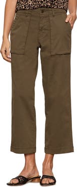 Sanctuary Ranger Relaxed Straight Leg Stretch Cotton Crop Pants