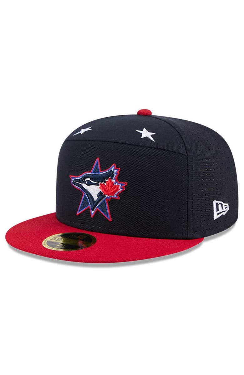 New Era Men's New Era Navy/Red Toronto Blue Jays 2025 MLB All-Star Game Workout Side Patch 59FIFTY Fitted Hat, Alternate, color,