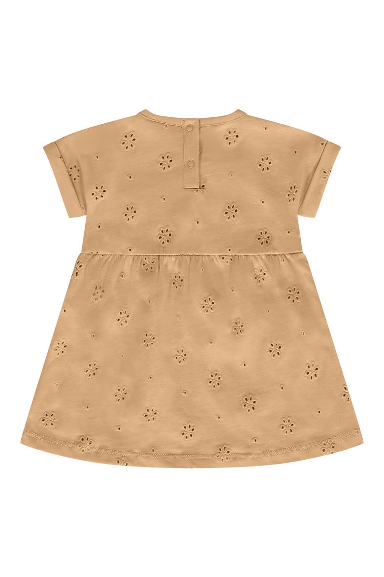 Floral Eyelet Short Sleeve Dress, Alternate, color, Sienna
