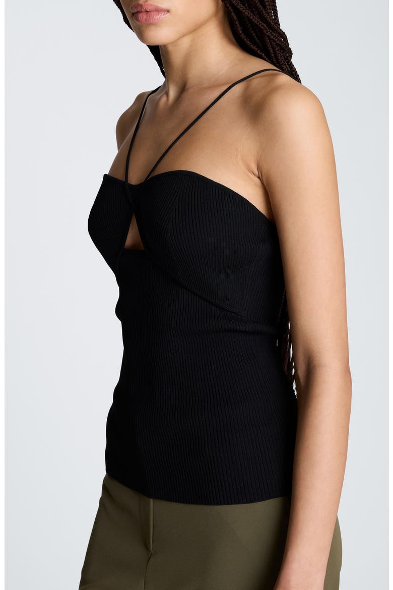 Rib Sweater Tank, Alternate, color, BLACK