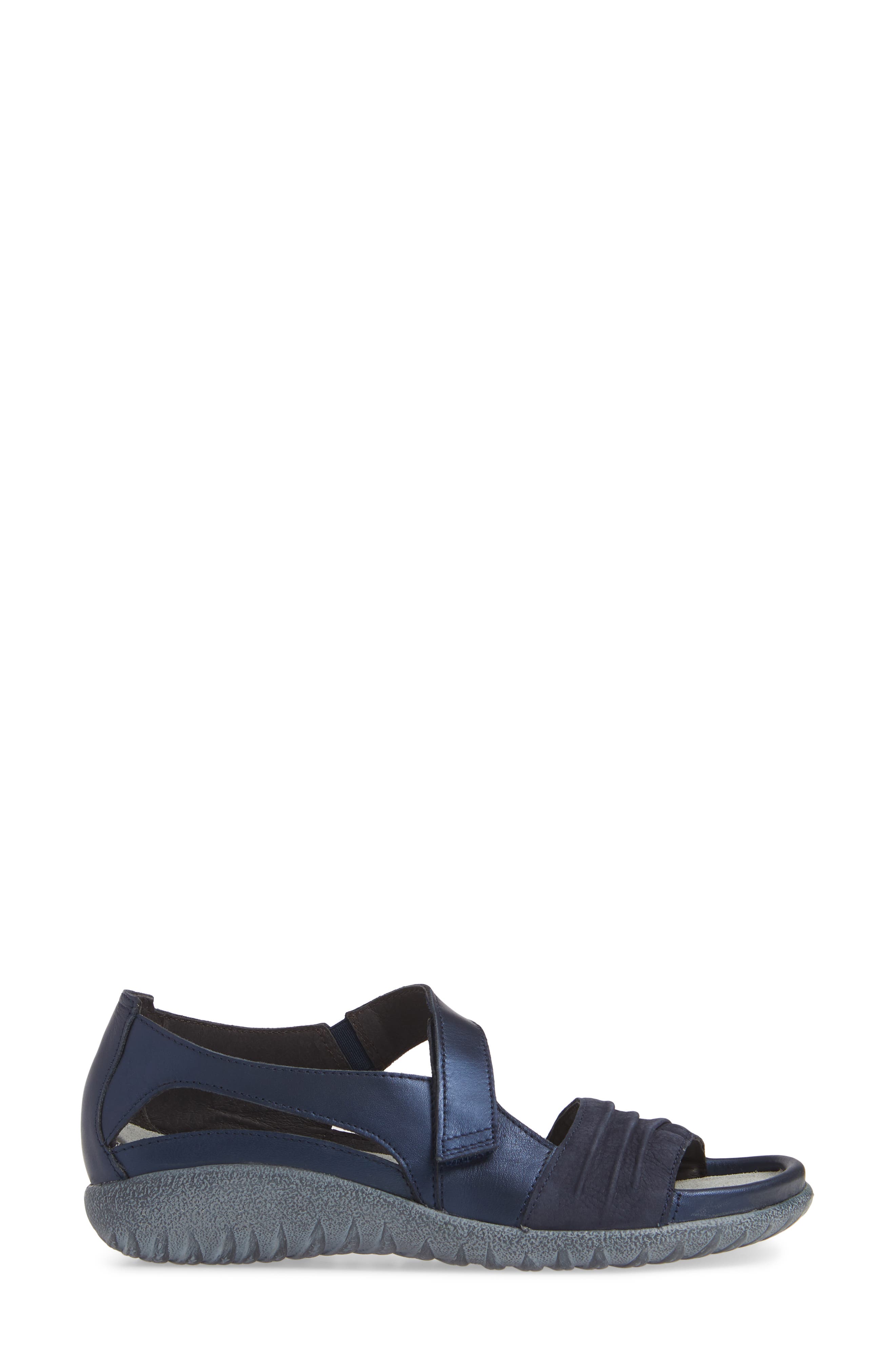 'Papaki' Sandal, Alternate, color, POLAR SEA/ NAVY LEATHER