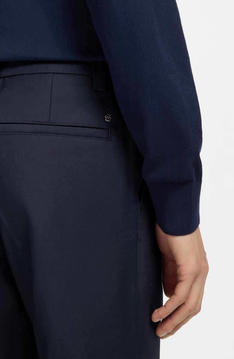 BOSS Kane Flat Front Straight Leg Pants, Alternate, color, Dark Blue