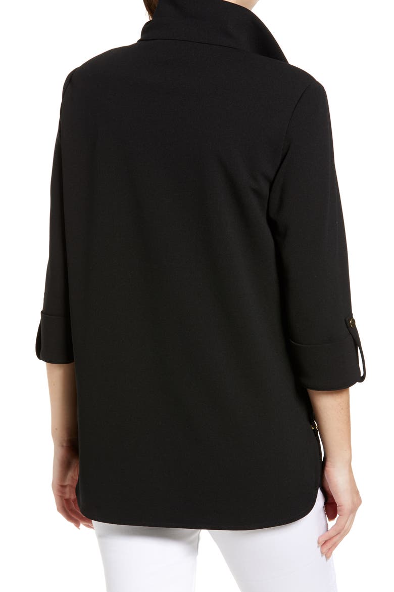 Zip Front Jacket, Alternate, color, BLACK